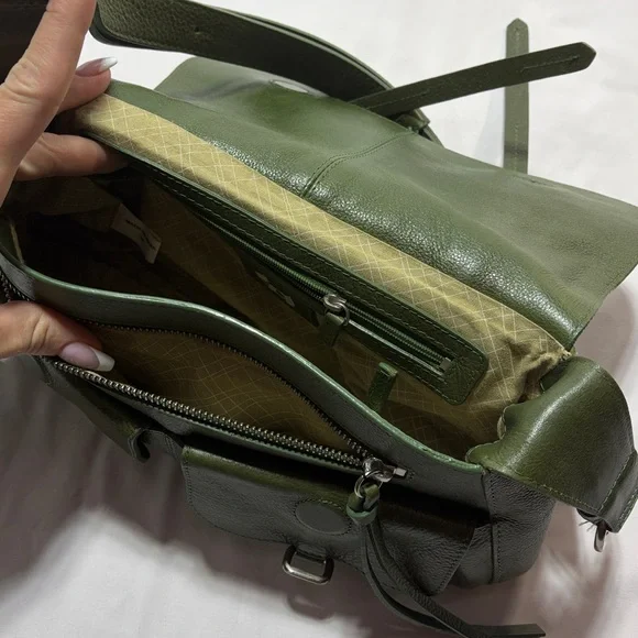 RADLEY LONDON shoulder bag green leather saddle bag - Picture 4 of 13